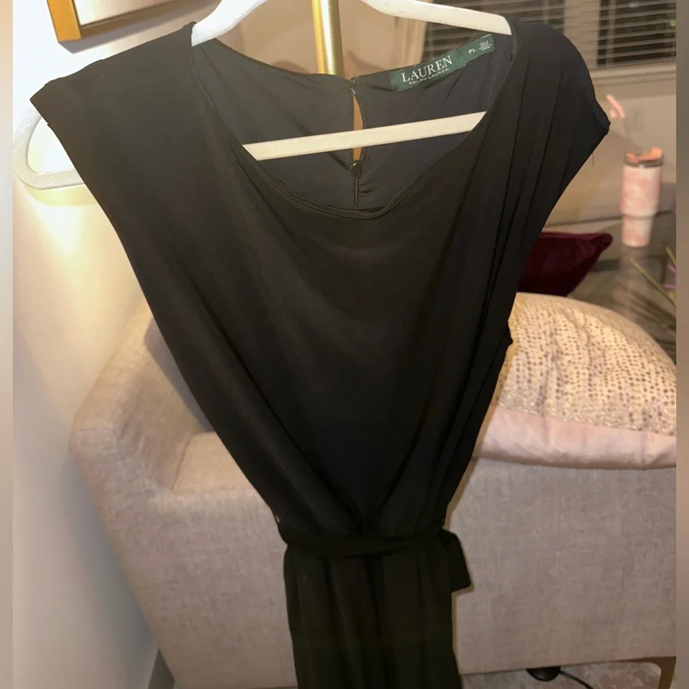 Ralph Lauren Black Tie Waist Pant Jumpsuit - Picture 11 of 13